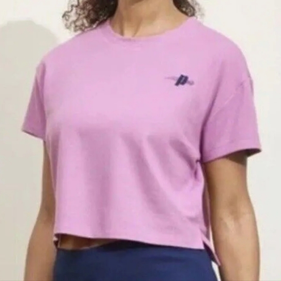 Prince Tops - NWT Prince Prince Top Lilac Pinpointe Oxford Hi-Lo Cropped Pickleball XL